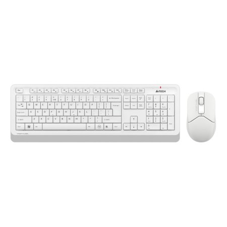 Keyboard + Mouse A4Tech FSTYLER FG1012 CLAV: White Mouse: White USB wireless Multimedia (102943