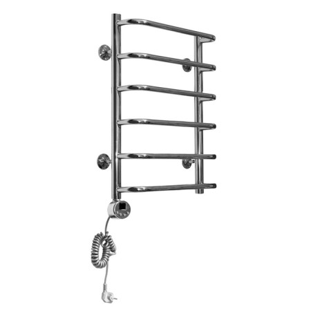 Domoterm electric heated towel rail "Stefano", 400 x 600 mm, 6 crossbars, left, chrome-1
