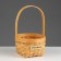 Wicker basket (sequoia), D16.5HN9.5/25.5 cm, 1 pc., Natural