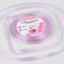 Satin tape, 6 mm × 23 ± 1 m, color warm lilac No. 45
