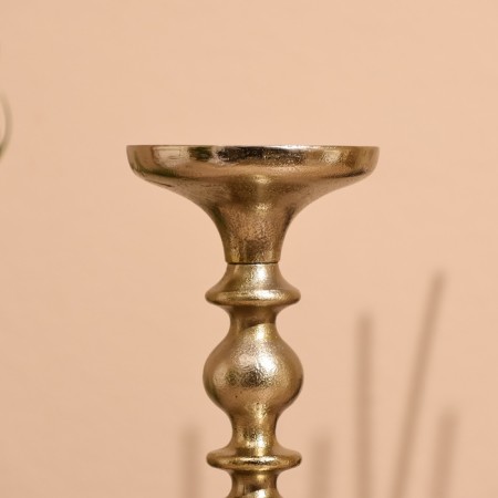 Antik candlestick 18.5 cm, aluminum-3