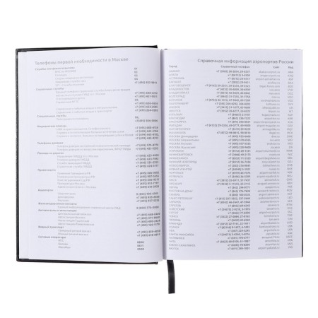 Leduced Diary A5, 160 sheets, Attomex. Orion, solid boumvinyl cover with foam, liesse, block 70 g/m2, black-3
