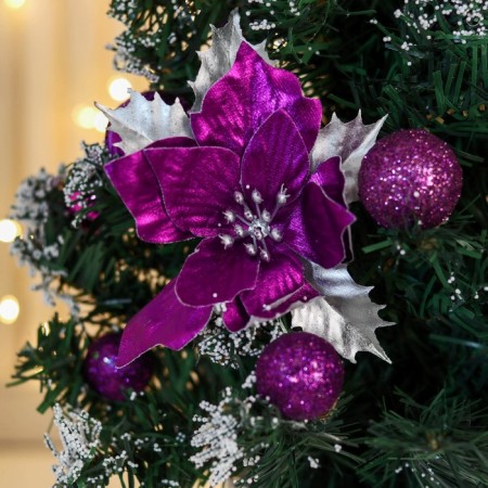 Christmas tree decor "Festive" bow Ball, 20x58 cm, purple-2