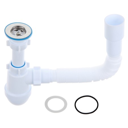Siphon for the sink "Ani Plast" C1015, 1 1/4 "x 40 mm with a flexible pipe 40 x 40/50 mm