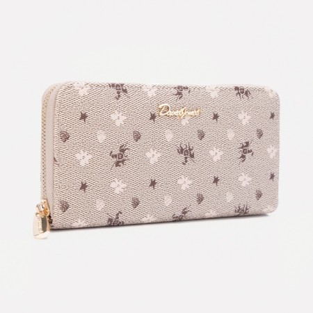 Women's wallet with lightning, beige color
