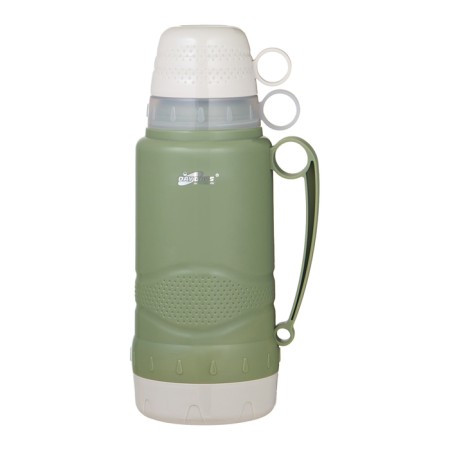 Thermos 1.8 l, with a glass flask, retains heat 24 hours, green