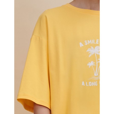 Female dress, size m, yellow color-4