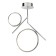 Ceiling chandelier Mantra Olimpia, LED, 2250LM, 3000K, 530x170x650 mm, chromium color