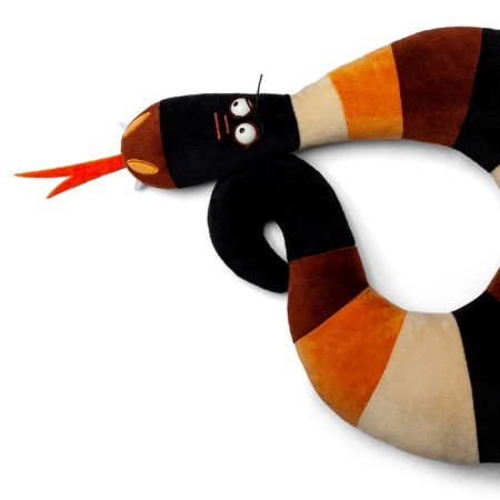 New Year! Soft toy-podushka "snake Frida", beige color, 40 cm-2