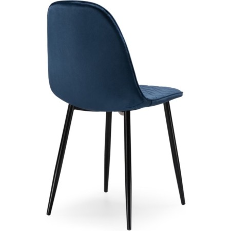 Capri Metal/Velvet, Black/Blue 45x51x86 cm stool-3