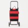 Carrier's cord bag, external pocket, black/red color