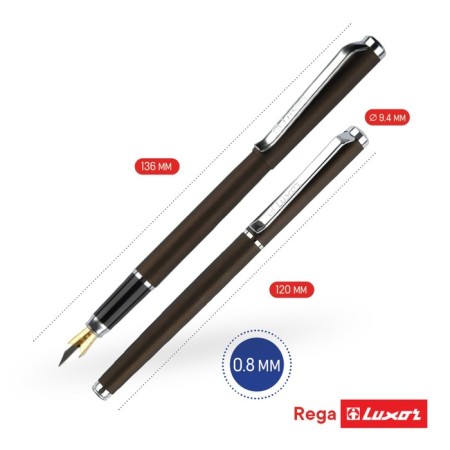 Gift handle, feathers Luxor "Rega", blue ink, graphite, in case-2