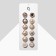 Set of icons (12 pcs.) "Buttons" a coke, shape mix, black and white color in gold