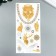 Tattoo on the body gold and silver "Beasts and Jewels" 21x10 cm