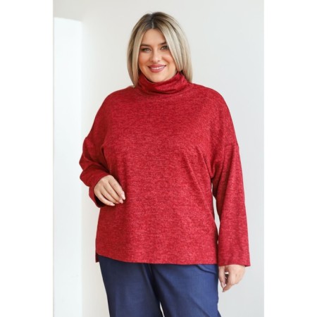 Women's turtleneck, size 58, red color