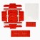 Box for 6 sweets with the cells "New Year's bow", 10 x 14.5 x 3 cm, New Year