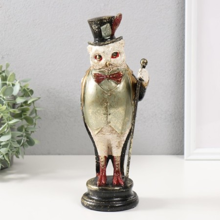 Polystone souvenir "Eagle in the cylinder with a pen, with a cane" 12x10x30 cm
