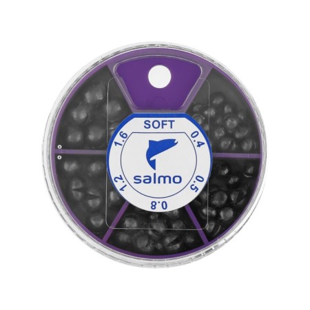 Sinker Salmo fraction Soft, set No. 2, 5 sections, 0.4-1.6 g, 60 g