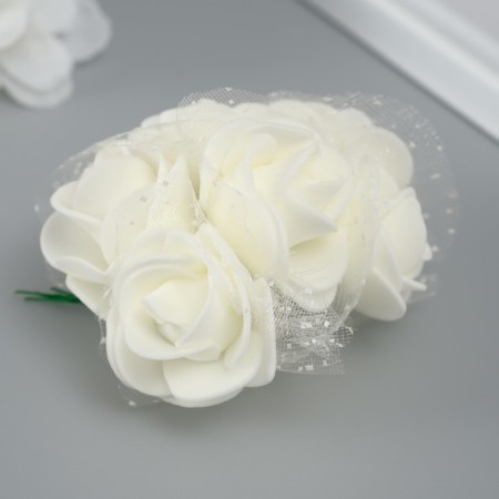 Decorative flower for the creativity "Rose" Ivory-1
