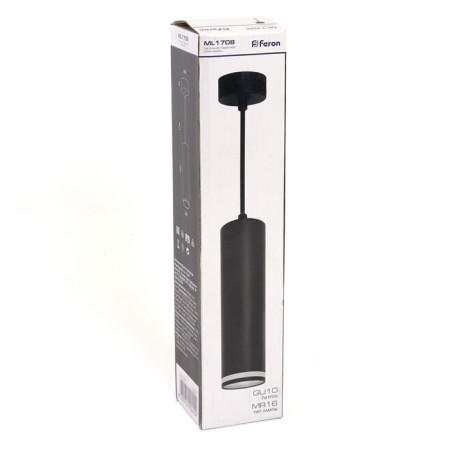 Ceiling Feron Feron ML1708, IP20, GU10, 35 W, 55x55x200 mm, black color black-6