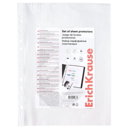 A4 A4, 30 μm Erichkrause Fizzy Clear, transparent, vertical, 10 pieces-2
