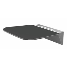 Shower seat Wasserkraft SS404, 365x360x101.5 mm, hinged, aluminum, black