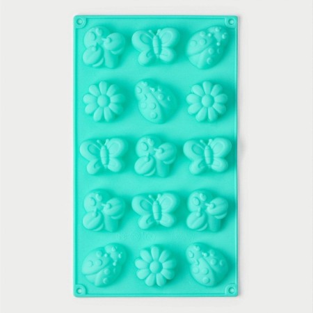Baking uniform “Pollen”, silicone, 29 × 17 cm, 15 cells (4.8 × 4 cm), Mix color-1