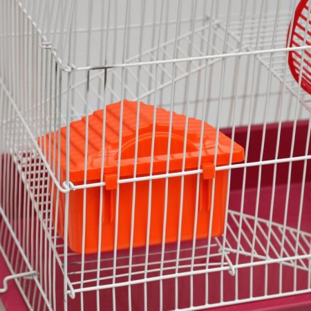 The cage for the rodents "Pigzon" No. 3, with the 2nd floors, equipped, 33 x 24 x 28 cm, ruby-3