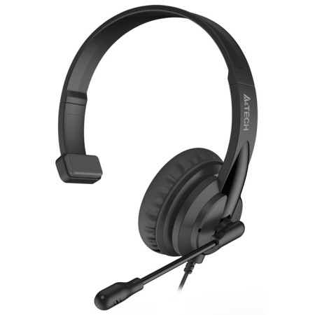 Headphones with A4Tech HU-11 Microphone Black 2m Last Head Head (HU-11/USB/Black)