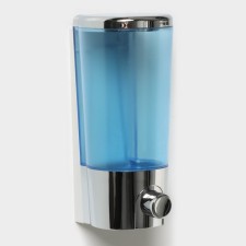 The dispenser for antiseptic/liquid soap is mechanical, 400 ml, metal, color chromium