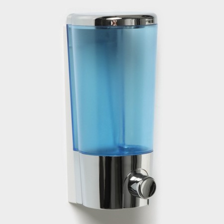 The dispenser for antiseptic/liquid soap is mechanical, 400 ml, metal, color chromium