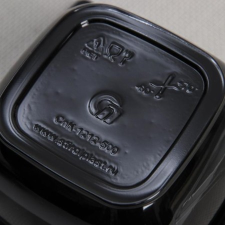 A set of plastic disposable containers, 550 ml, 12.6 × 12.6 × 6 cm, 5 pcs, black color-4