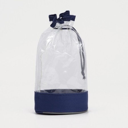 Cosmetic bag on the cord, the color is blue/transparent-1