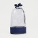 Cosmetic bag on the cord, the color is blue/transparent