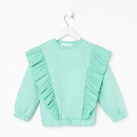 Sweatshirt for the girl KAFTAN "Basic Line" size 30 (98-104), mint color-4