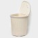 Corner underwear basket with a rattan lid, 60 l, 40 × 40 × 58 cm, ivory color