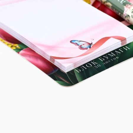 Set a ballpoint pen and paper block 30 l "from March 8!"-1