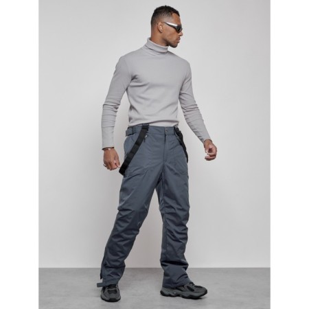 Semi-combinezone ski insulated male winter, size 52, dark gray color-6