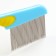 A comb for wool with long teeth and an ergonomic handle, 15 cm, mix of flowers