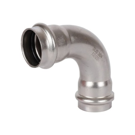 Two-Frame Rommer RSS-0003-000028, VPR-UPR, D = 28 mm, 90 °, press, stainless steel. steel