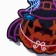 Decorative luminous jewelry (suspension) "Evil Pumpkin" 25x20.5 cm