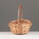 Wicker basket, 22x18xh10/11xhh25 bd14, honey, willow