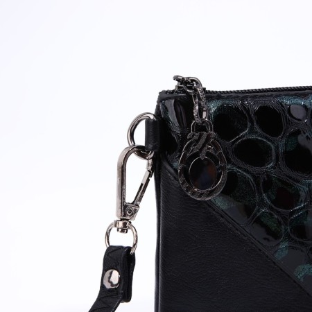 Lightning bag bag, black/green color-4