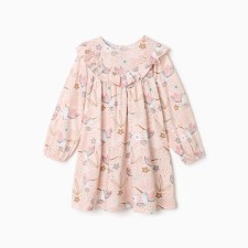 Dress for girls, beige color, height 110 cm