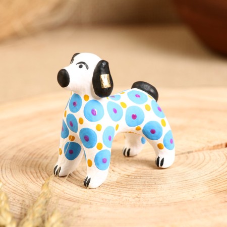 Dymkovo toy "Blue Dog" 7 cm-7