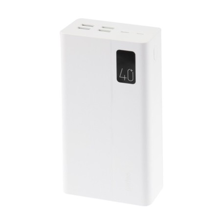 External battery Perfeo Mountains PF_D0160, 40000 mAh, 4 USB, 3A, fast charging, white