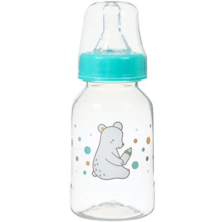 A set of bottles for feeding "Teddy Bear" 150 and 250 ml, Basic series, straight, mix-4
