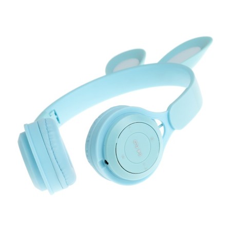 Wireless headphones Y08R, invoices, children's, BT 5.1, backlight, 400 mAh, blue-2