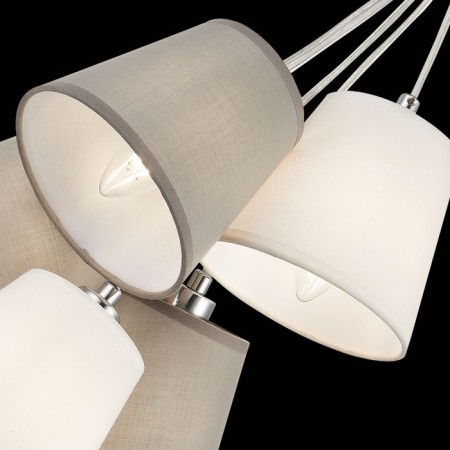 Suspended EVOLUCE lamp. Sle300403-05. Prato. 5x40 watts, E14, 40x40 cm, chromium color-6
