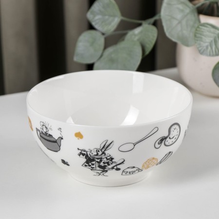 Porcelain Salenik "Crazy tea party", 610 ml, D = 14 cm-1